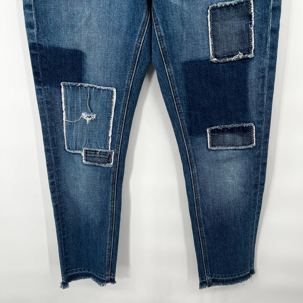 Derek Lam 10 Crosby Mila Patchwork Mid Rise Slim Boyfriend Jeans - Picture 5 of 8